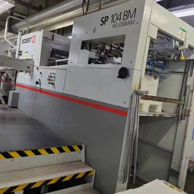 شراء BOBST AUTOPLATINE SP 104 BM H آلة قطع الصفائح والطابعة الآلية مع هولوغرام online manufacture