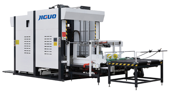 شراء 1450 * 1450mm تيرنر علبة كرتون ماكينة تكديس كومة ماكينات صندوق مموج online manufacture