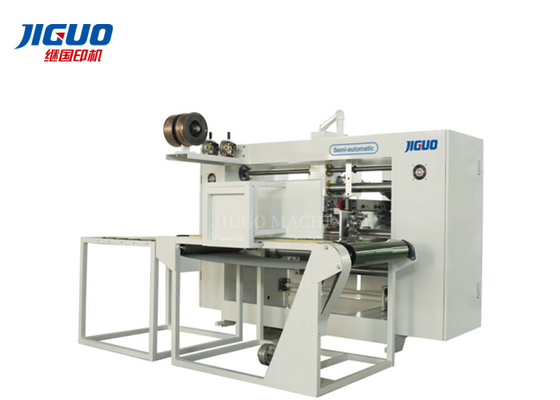 شراء Jiguo 3200mm ورقة كرتون صندوق أوتوماتيكي ماكينة خياطة نصف أوتوماتيكي قطعة مزدوجة online manufacture